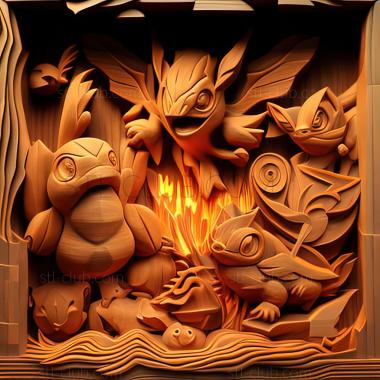 3D мадэль Церемония открытия All Fired Up Fire Pokmon League (STL)